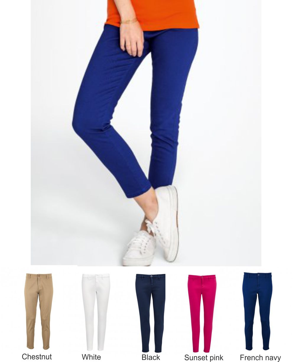 Sol's 01425 Ladies Jules Chino Trousers - Click Image to Close